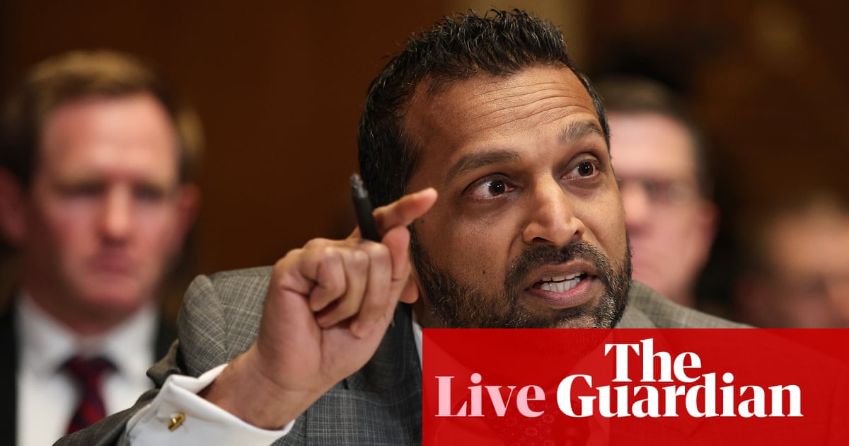 Kash Patel lobs false claims about top Democrat as they spar over allegations of FBI chief’s excessive drinking on the job – as it happened