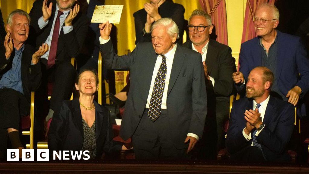 William hails Sir David Attenborough's 'remarkable milestone' at 100th birthday concert